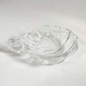 Val Saint Lambert Crystal Dish with Handle